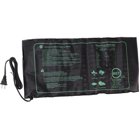 Tapis chauffant hydroponique, coussin chauffant étanche, prise plug and play, chaleur uniforme, accessoire de germination pour jardin intérieur, prise US 110V (1/5)