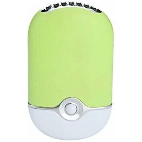 Sèche-cheveux portable - Vert, batterie Li-ion Mini ventilateur intégré de bureau Ventilateur de climatiseur rechargeable USB (1/4)