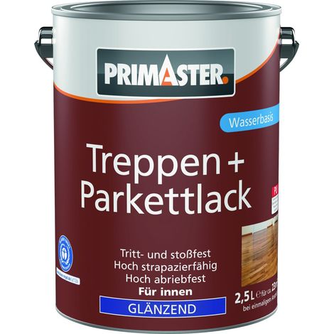 Primaster Treppen + Parkettlack farblos glänzend 2,5 L Lacke
