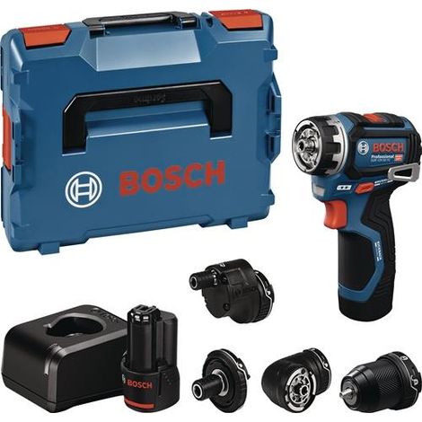 Bosch Akku-Bohrschrauber GSR 12V-32 FC, 2x 2.0Ah und Ladegerät + 4x Aufsätze in L-BOXX (1/2)