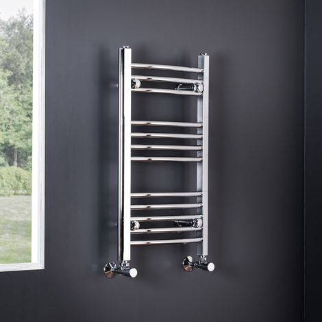 WarmeHaus Curved Chrome Heated Towel Rail 700x400mm (1/5)