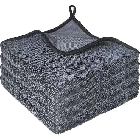 4X Mikrofaser Tücher 40x40cm, Trockentücher, Fensterputztücher, Poliertücher, 600GSM (1/5)