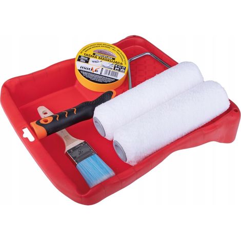 MOTIVE MALERSET 2x ROLLEN 23CM/14MM STANGENHALTER FI 8 SCHALE KLEBEBAND PINSEL 030 566