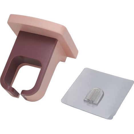 Wandmontierter Haartrocknerhalter – Rosa, platzsparender Badezimmer-Organizer (1/5)