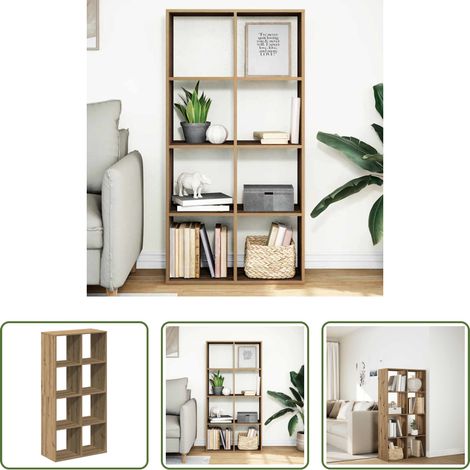 Bücherregal - Raumteiler-Bücherregal Artisan-Eiche 69,5x29x137,5 cm (1/5)
