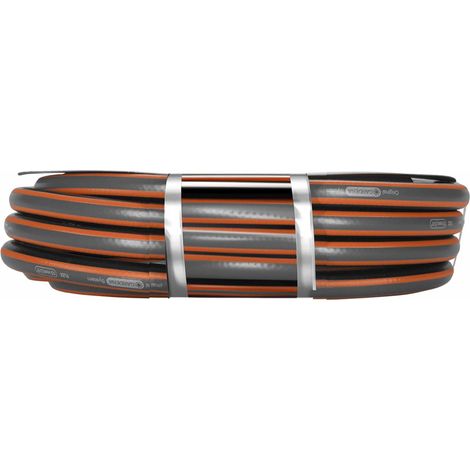 Gardena – Tuyau d'arrosage 15 mètres – PVC renforcé – Résistance pression 25 bars – Flexible anti-pliage – Couleur grise avec touches orange