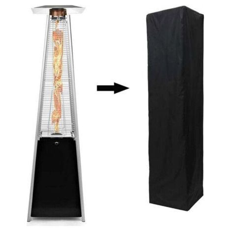 FENOPLASTICAHousse pour Parasol Chauffant - Chauffage Terrasse Gaz Pyramide, Couverture De Chauffe-Patio De Terrasse Imperméables Couverture Anti-déchirure Anti-Neige Résistant Au Vent H87 x W21 x D24 (1/5)