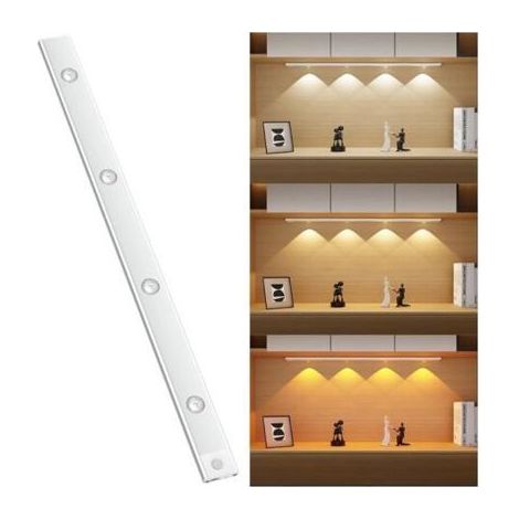 Lampe LED rechargeable de 60 cm avec détecteur de mouvement, éclairage intérieur sans fil, éclairage LED sous meuble de cuisine, (1/5)