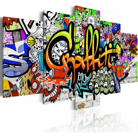 Tableau graffitis artistiques - 200 x 100 cm (1/4)