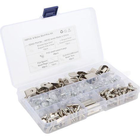 Set mit 160 vernickelten zylindrischen Regalwinkeln für Wohnmobile, Regalträger und Möbelbefestigungen. – AquaForge
