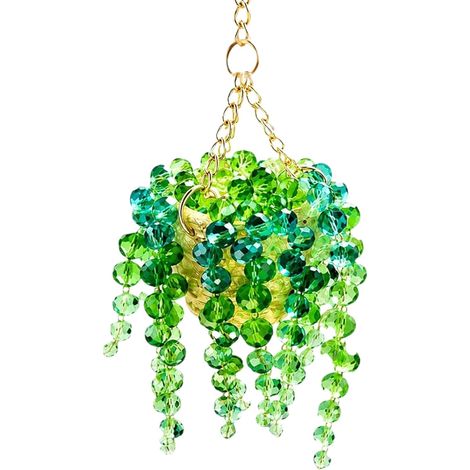 Breloque en forme de voiture avec perles vertes - Résistance aux hautes températures - Pour les amateurs de décoration de style bohème - Pour la maison, le jardin, les voitures (1/5)