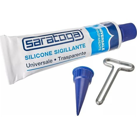 SCELLANT SILICONE UNIVERSEL SARATOGA TRANSPARENT BLISTER 60 ML (1/2)