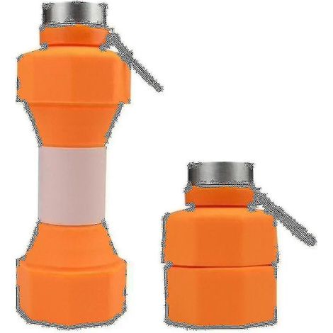 Bouteille d'eau en silicone en forme d'haltère de 650 ml pour le fitness en plein air et le cyclisme (1/3)