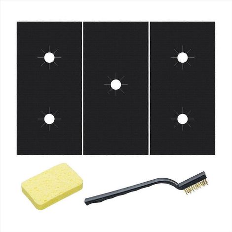 Lot de 3 couvre-plaques de cuisson pour brûleurs à gaz, protection réutilisable pour cuisinière (1/5)