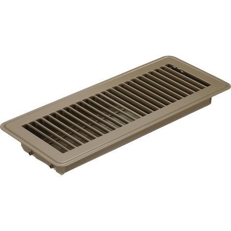 12 X 4 Pouces Grille de Sol, 1Pcs Couvercle de Ventilation en Acier Réglable Décoratif Facile à Ajuster pour Grilles de Sol pour Maison Bureau, Marron (1/5)