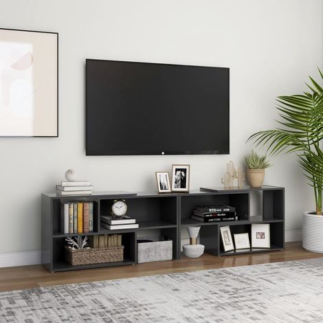 Mobile Porta TV Grigio 149x30x52 cm in Legno Multistrato vidaXL (1/5)