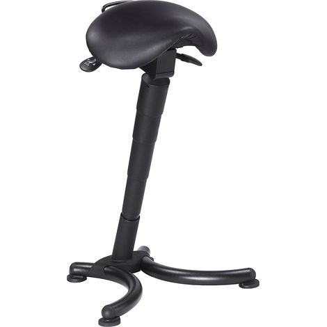 Tabouret assis H.660-870mm STA noir MEY en similicuir (1/5)