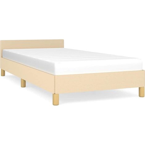Maison Exclusive - Bettgestell ohne Matratze Creme 100x200 cm Sto (1/5)