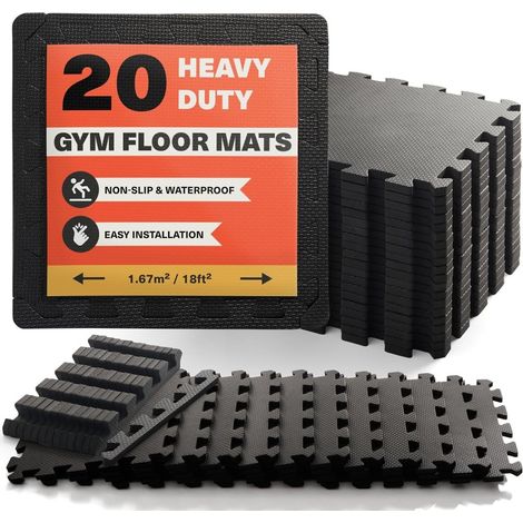 Puzzlematten, 40er-Set, EVA, schwarz (1/5)