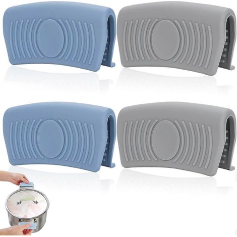 Lot de 2 poignées d'assistance en silicone, protection thermique pour poignées de poêles et casseroles, idéales pour la cuisine en fonte. (1/5)
