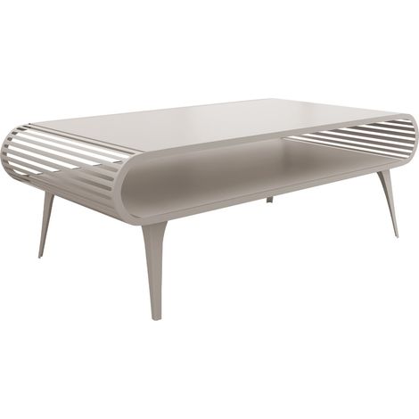 Mesa de centro Oswego 162, Cachemira, 44x60x120cm, Diámetro: 0, Aglomerado laminado, Angular
