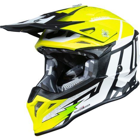 JUST1 J39 POSEIDON Helm schwarz fluo gelb weiß matt XS (1/5)