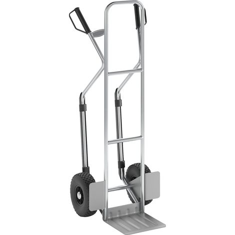 eurokraft pro, Diable en aluminium, modèle XL: grande bavette (1/5)