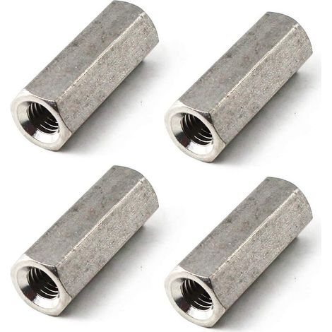 M12 S1945 Long Ecrou de raccord hexagonal en acier inoxydable 304 Rond Tige d'attelage écrou (1/5)