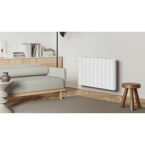 Carrera – Radiateur à inertie céramique 2000W – Horizontal et plat – Corps en fonte d'aluminium – Affichage digital – Modes confort et éco