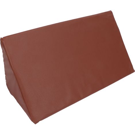 Coussin triangulaire médical en cuir, protège-matelas, coussin d'allaitement, marron (1/5)