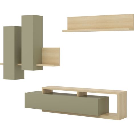 Conjunto de salón Lutiva 100, Eucalipto + Roble (1/5)