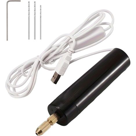 Mini Perceuse Électriques,Mini Perceuse Manuelle avec Câble USB de 1,5 M,Stylo Graveur Electrique,Mini Perceuse pour Résine,Bijoux,Cuir,Plastique,Pierre (1/5)