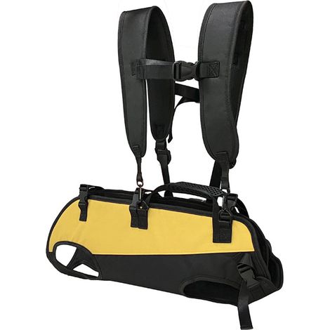 Haustierrucksack, Schwarz, Gelb, Multifunktional, tragbarer und verstellbarer horizontaler Hundetransport, multifunktionaler Haustierrucksack (1/5)