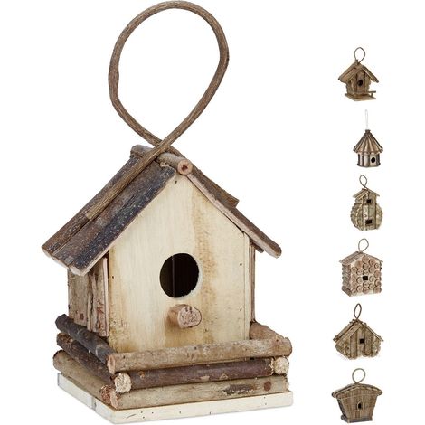 Casita colgante para pájaros decorativa: varios diseños