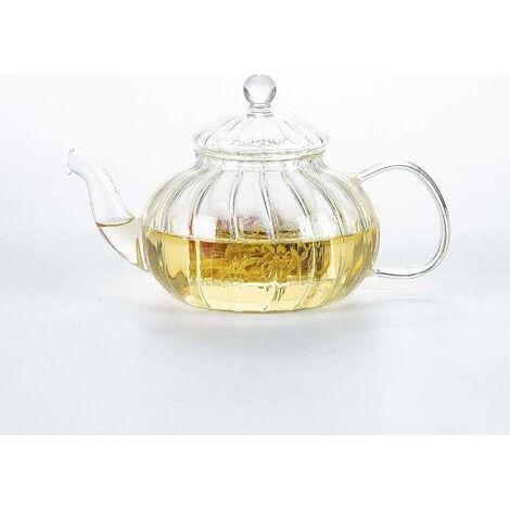 Théière En Verre Avec Infuseur Amovible - Design Ergonomique Anti-Fuite - Pour Thé Vrac Ou Fleuri - 600ml (1/5)