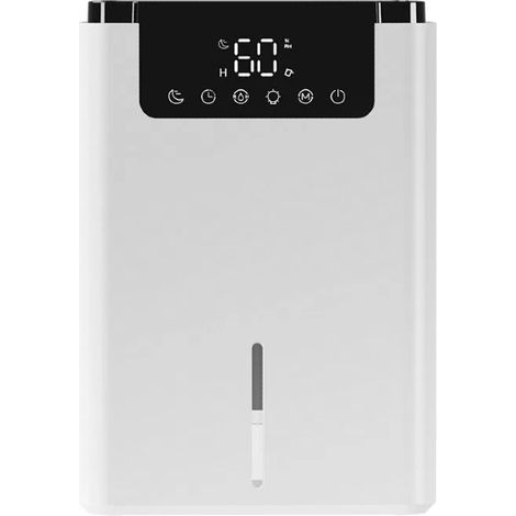 Humidificador ultrasónico con vapor y luz nocturna, Deshumidificador de aire - Indicador de nivel de humedad, Deshumidificador de 2L para habitaciones de hasta 20 m² - Control eléctrico de humedad en (1/5)