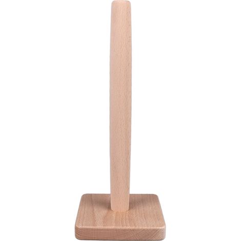 Porte-rouleau de papier essuie-tout en bois, style ferme, à poser sur le comptoir, avec base antidérapante, idéal pour la cuisine et le salon. (1/5)
