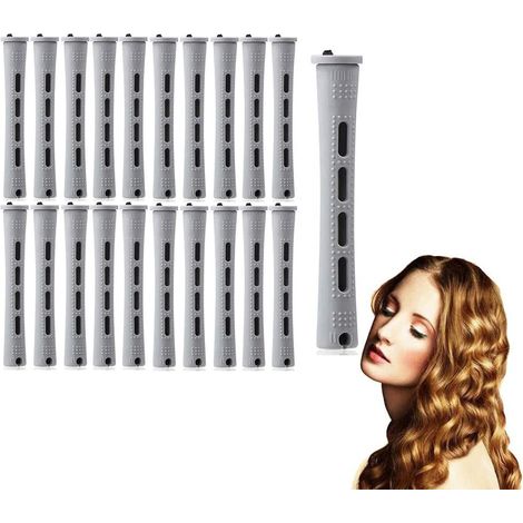 20 pièces rouleaux pour permanente plastique 5 tailles, outils coiffure frisure et mise en plis, baguettes de curling professionnelles (1/5)