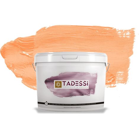 TADESSI Color Vista Wandfarbe Orange - Mandarine - Matte Dispersionsfarbe - Innenfarbe für Wand und Decke