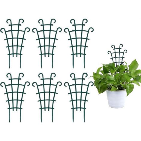 Griglia per piante da interno a 6 pezzi – Griglia piccola per piante rampicanti, griglia per piante perenni, supporto per vasi in plastica impilabile (1/5)