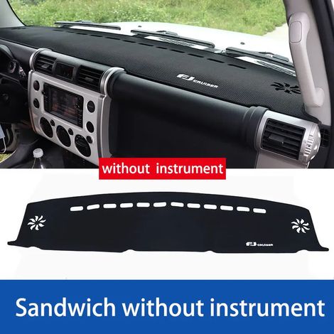 (Sandwich sans) Convient pour Toyota FJ Cruiser Tapis de tableau de bord Housse de tableau de bord Tapis FJ Protection solaire Coussin anti-poussière Accessoires intérieurs (1/5)