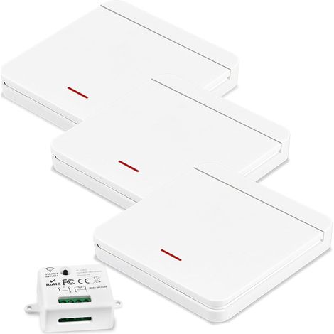Drahtloser Lichtschalter, drahtloser Sender und Empfänger, 3-in-1 (1/5)