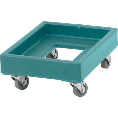 Chariot Camdolly pour cageots et caisses de 49.5 x 67.5 cm - 55.5 x 41.5 x 20.5 cm - Bleu Ardoise - Cambro