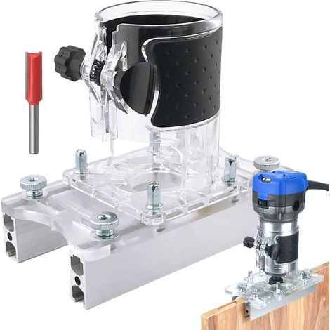 Guides pour Défonceuse Menuiserie Support de Bord Rainuré Machine à Affleurer,Support Creuser,pour Maison Garage Atelier Travail du Bois Artisanat Evidement Rainurage Sculptur - (1/5)