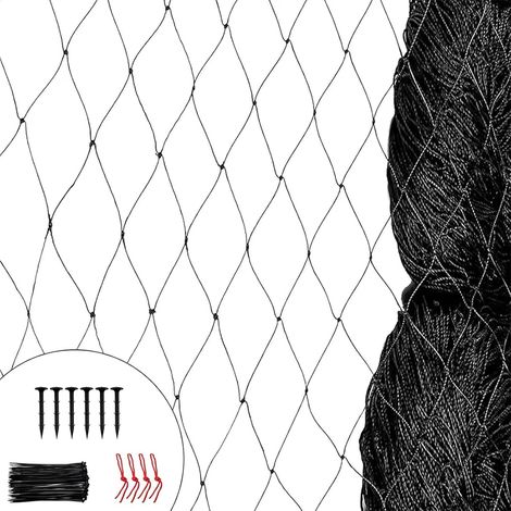 Filet Anti Oiseaux, 7,5 x 15m Filet Protection Oiseaux, Filet Poules Maille de 6x6 cm, Filet Oiseaux pour Jardin, Balcon, Arbres Fruitiers ou Étang, Résistant aux Intempéries et aux UV (1/5)