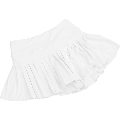 Jupe plissée d'été, douce et respirante, blanche, style tennis, avec poches, pour fille et femme, taille XL. (1/5)