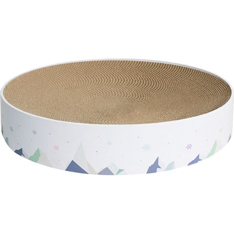 Alfombra Rasquera Para Gatos - Hecha De Cartón Ondulado - Forma Redonda - Uso Interior - 1 Unidad (1/5)