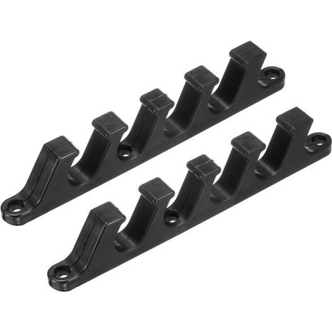 Set mit 2 verstellbaren Halterungen für Liegestühle 5-fach verstellbare Rückenlehne für Lounges Liegestütze und Gartenmöbel für Terrasse Rasen schwarz (1/5)