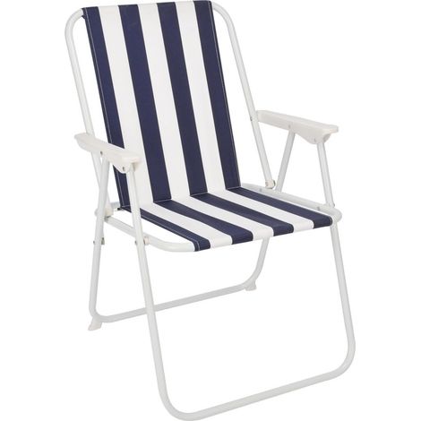 Chaise pliante Piccolo - coloris : bleu/blanc
