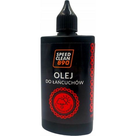 Aceite para cadenas de bicicleta SPEEDCLEAN 890 para diversas condiciones. Capacidad: 100 ml.